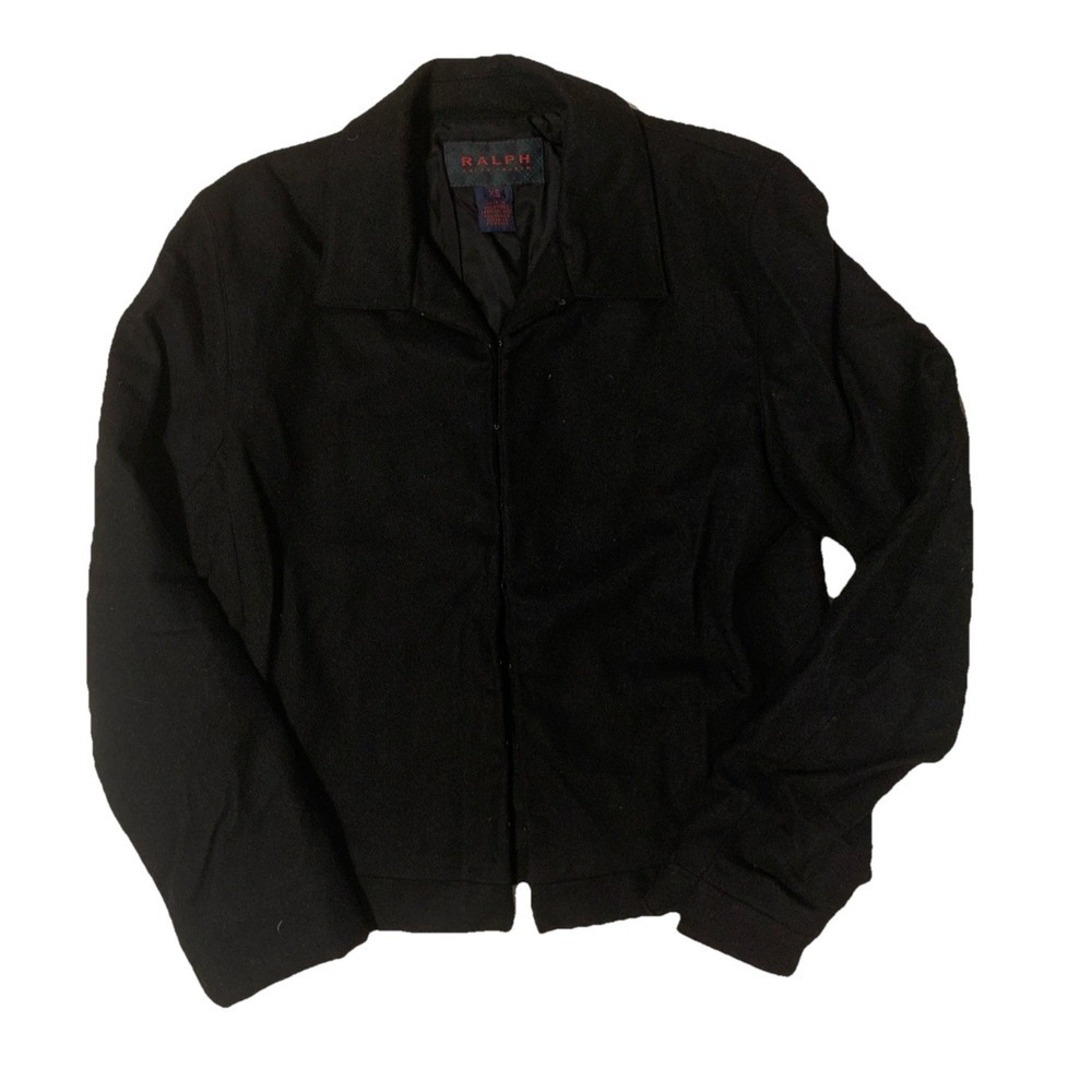 Ralph Lauren Women's XS Black Wool Blend Blazer Jacket Classic Tailored